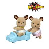 Sylvanian Families Deer Twins Dolls with Ride NI-69 (gemelos de ciervos con paseo)