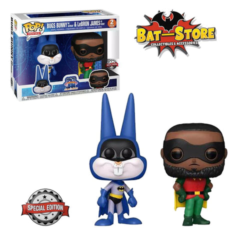 Funko Pop Bugs Bunny as Batman & LeBron James as Robin 2 pack Space Jam Special Edition