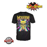 Funko Set Pop y Playera Wolverine Black Light Marvel X-Men