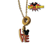 Collar con charm de Mickey Love dorado